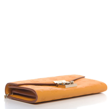 MCM Calfskin Ottomar Large Patricia Wallet On Chain Golden Mango 3 of 9