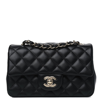 Chanel Lambskin Quilted Mini Rectangular Flap Black 1 of 4