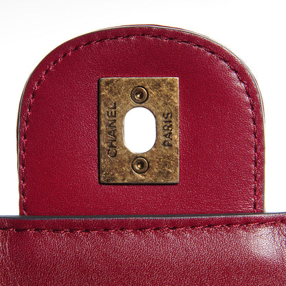 Chanel Calfskin Perfect Edge Large Flap Burgundy 6 of 9