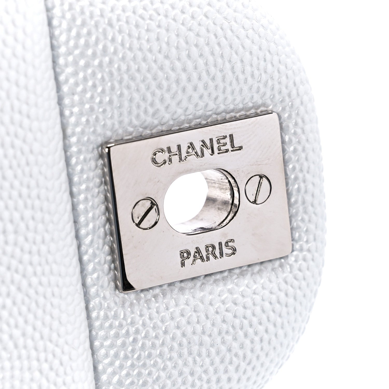 Chanel Iridescent Caviar Quilted Mini Top Handle Rectangular Flap White 6 of 13