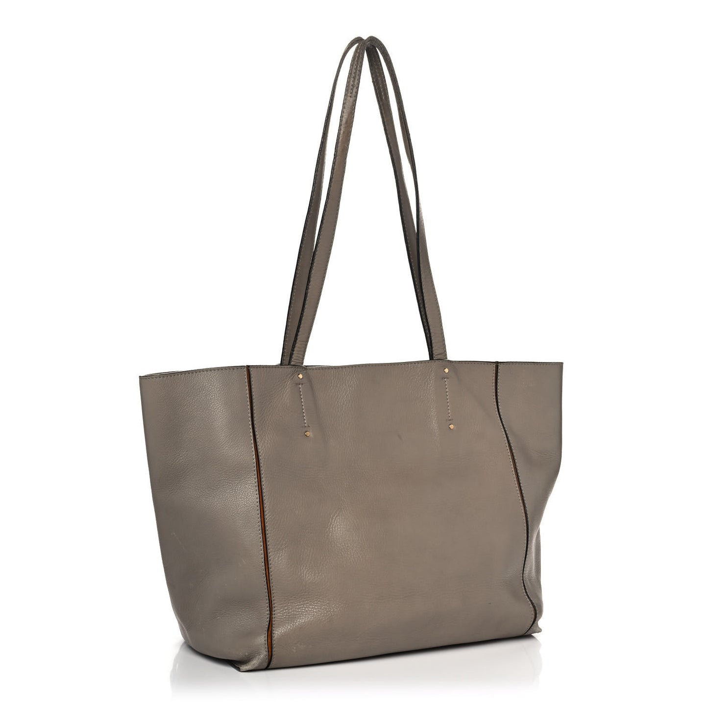 Smooth Calfskin Small Milo Shopping Tote Motty Grey