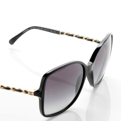 Chanel Lambskin Square Chain Sunglasses 5210-Q Black 6 of 9