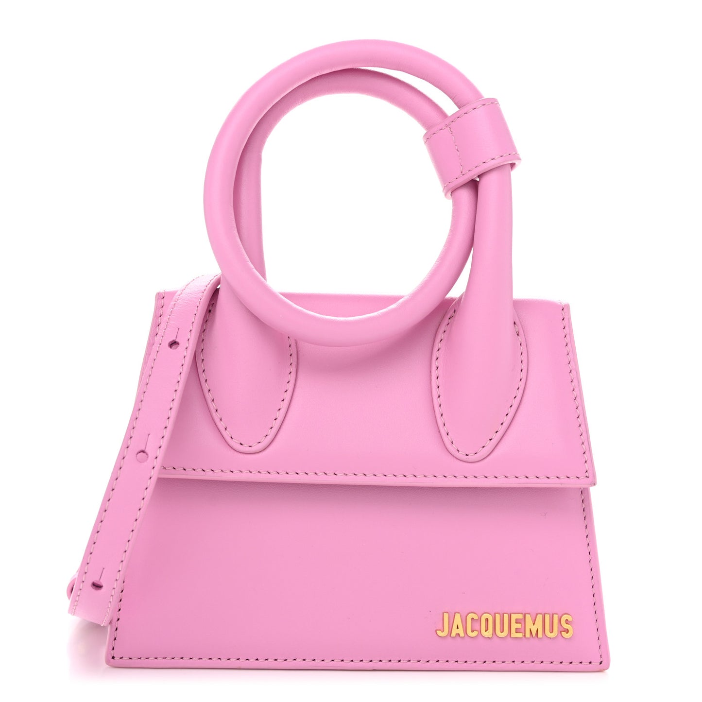 Smooth Calfskin Le Chiquito Noeud Light Pink
