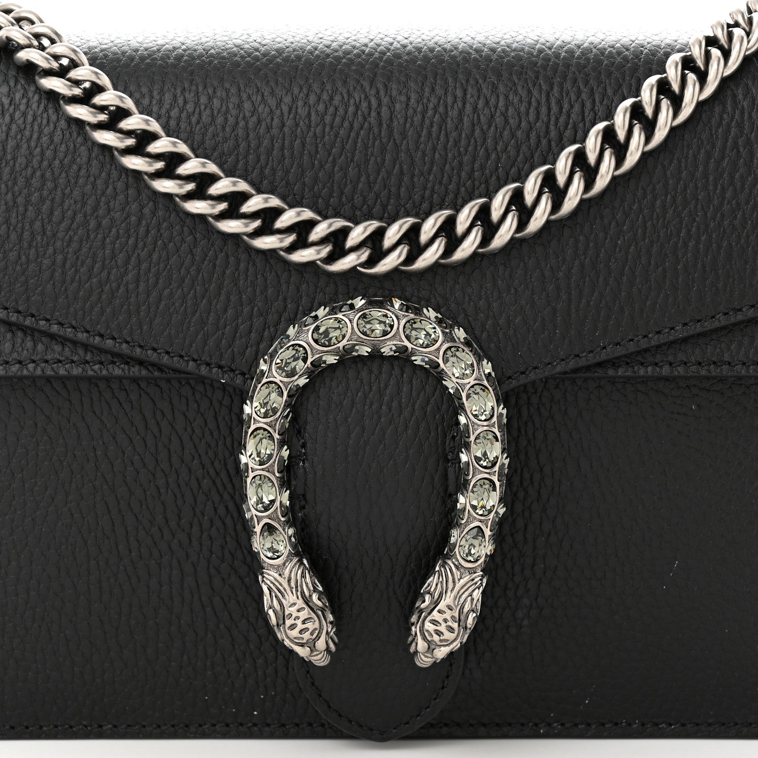 Gucci Pebbled Calfskin Small Dionysus Shoulder Bag Black 8 of 11