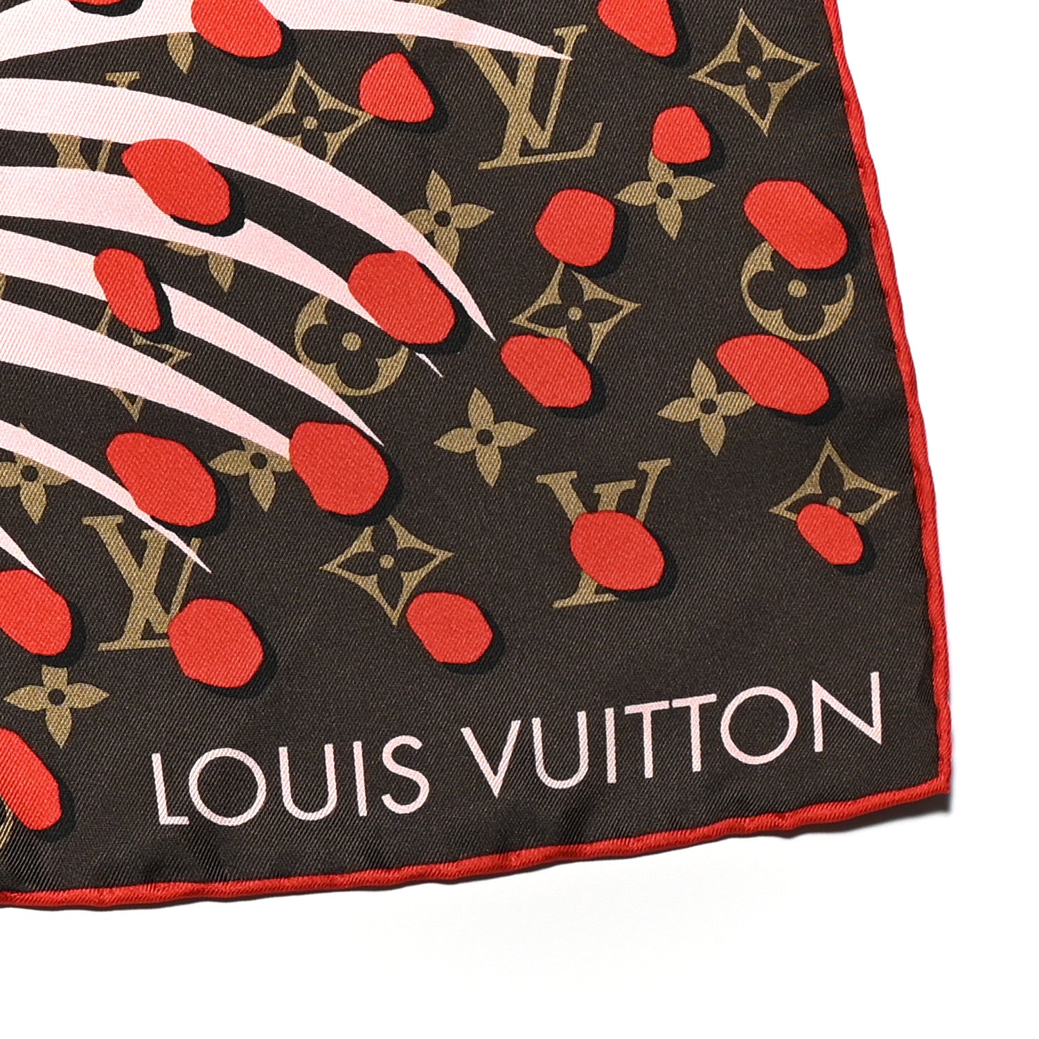 Louis Vuitton Silk Monogram Jungle Dots Scarf Sugar Pink Poppy 2 of 4
