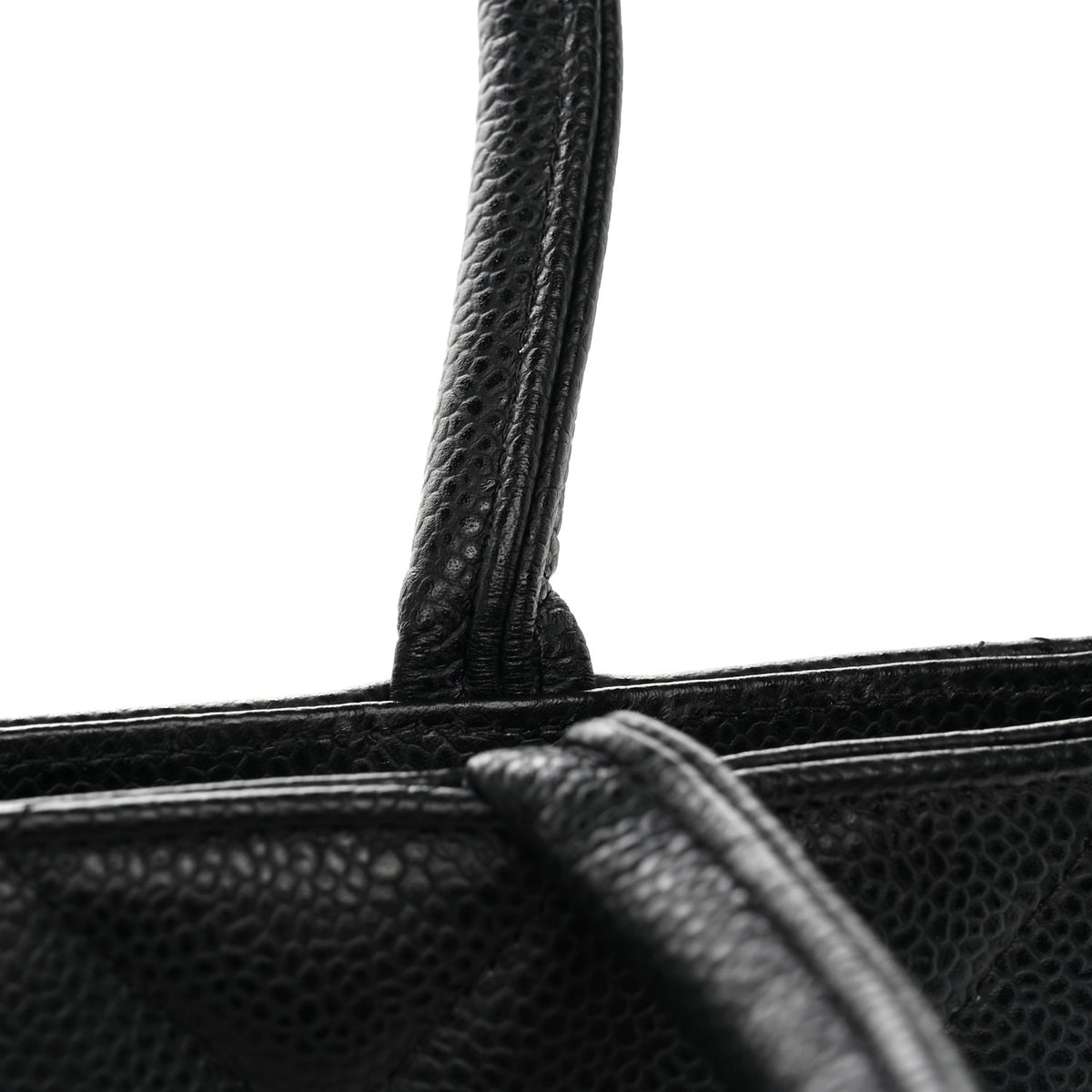 Caviar Quilted Medallion Tote Black