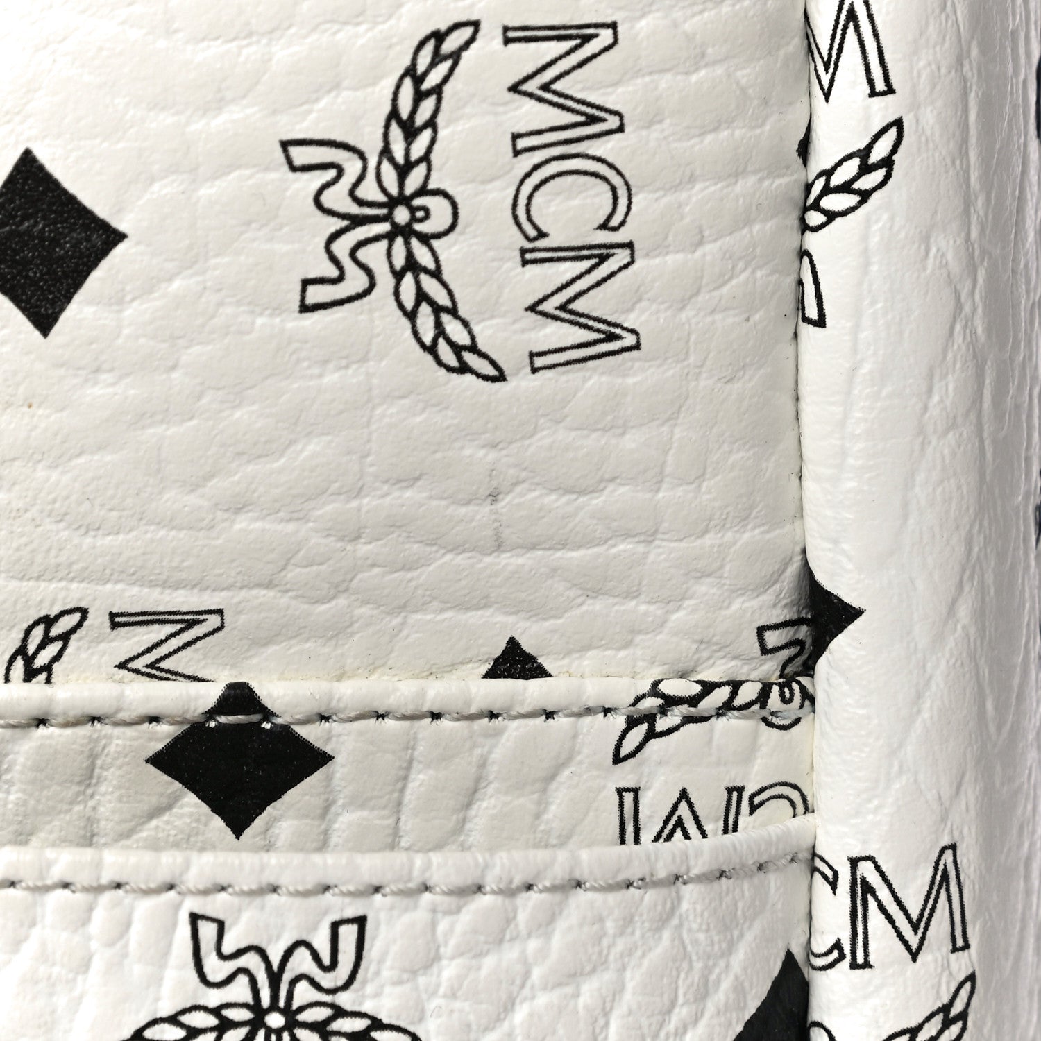 MCM Visetos Medium Side Studs Stark Backpack White 13 of 17