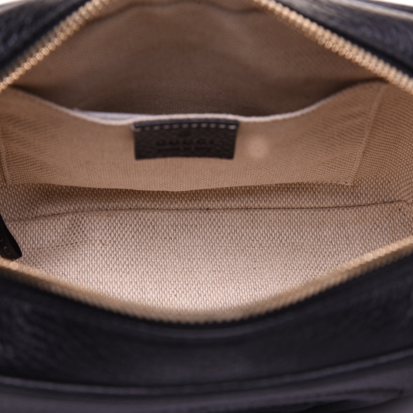 Pebbled Calfskin Small Soho Disco Bag Black