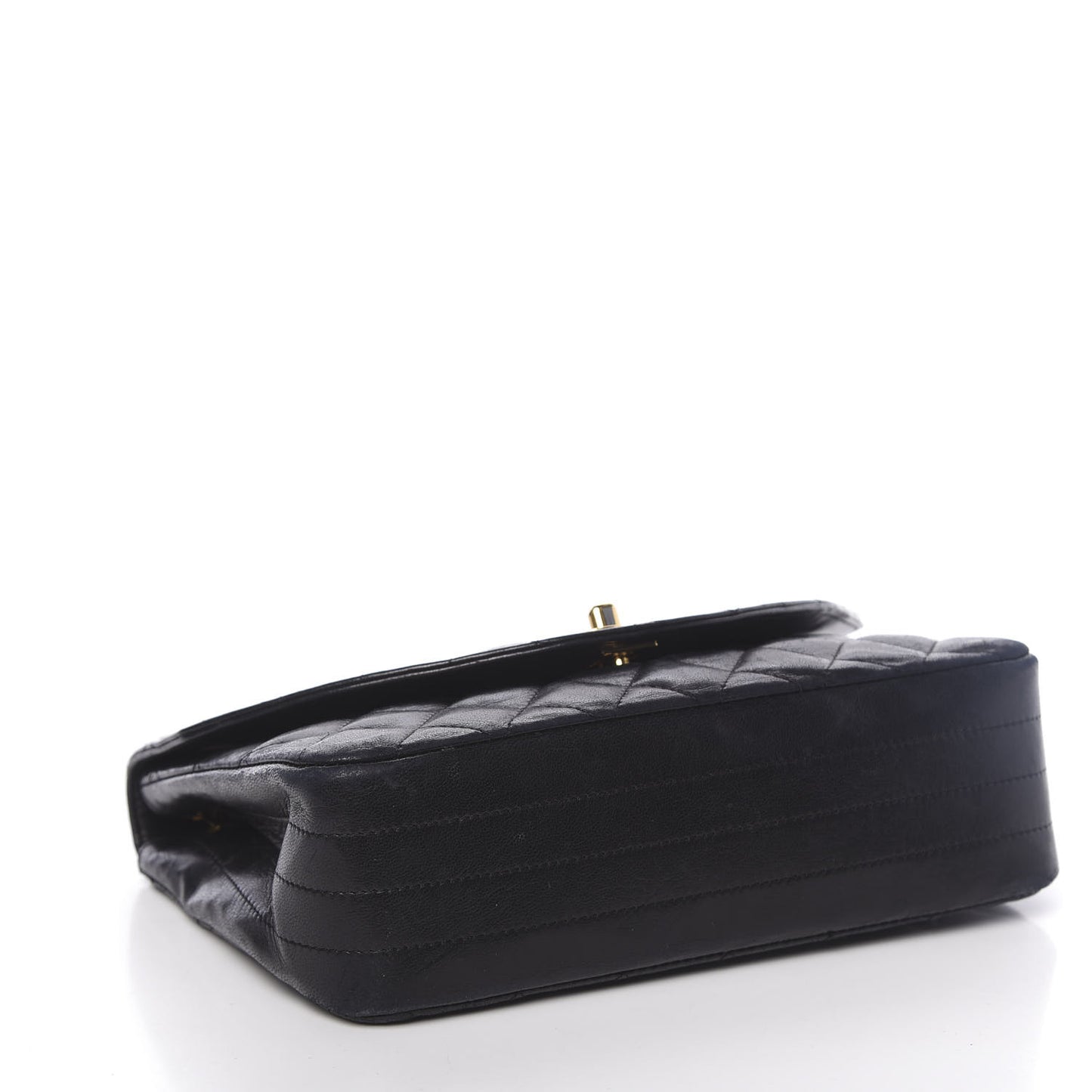 Lambskin Medium Single Flap Black