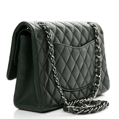 Chanel Lambskin Quilted Medium Double Flap Green 3 of 13