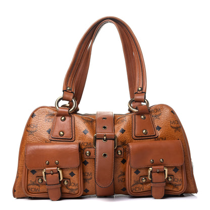 MCM Visetos Satchel Cognac 1 of 12