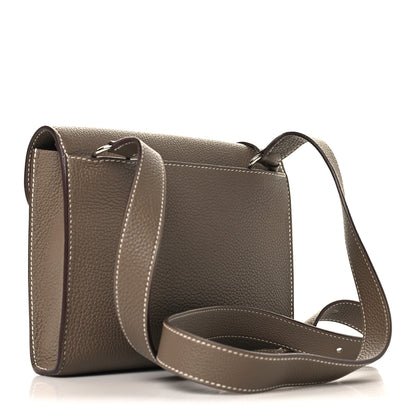Hermes Togo Sac A Depeches 21 Messenger Bag Etoupe 3 of 12