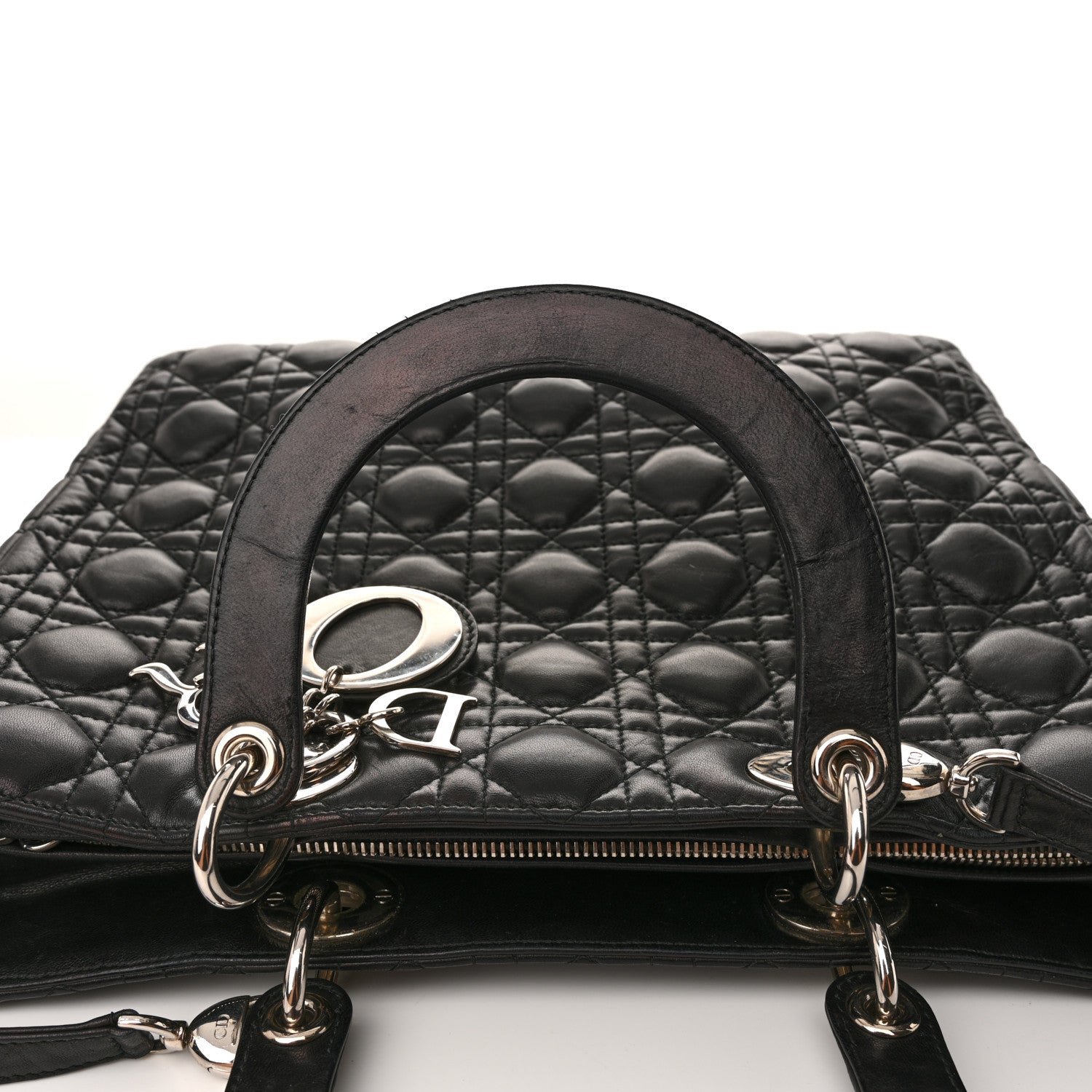 Christian Dior Lambskin Cannage Large Lady Dior Black 11 of 16