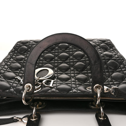Christian Dior Lambskin Cannage Large Lady Dior Black 11 of 16