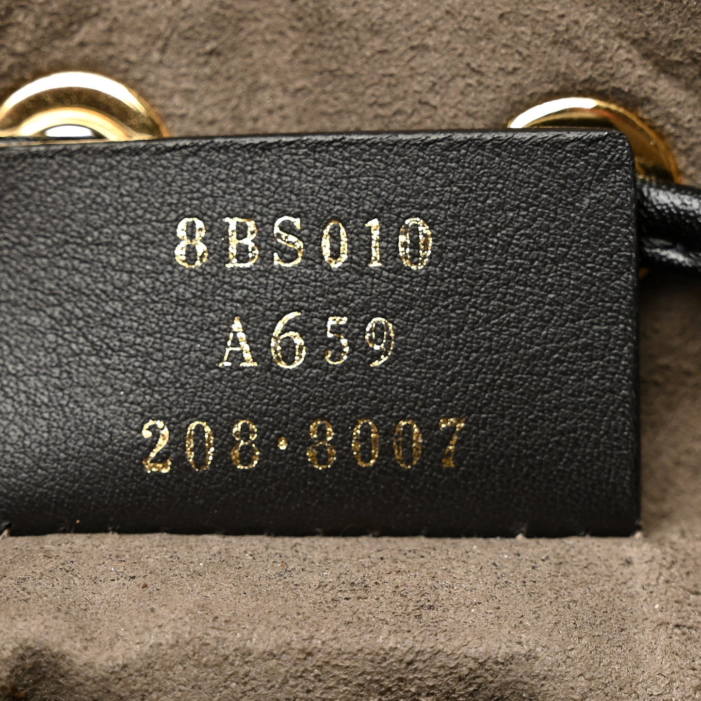Vitello Liberty F is Fendi Bi-Color FF 1974 Embossed Mini Mon Tresor Bucket Bag Maya Black