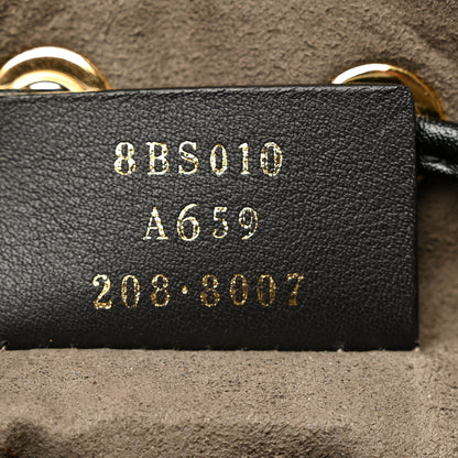 Fendi Vitello Liberty F is Fendi Bi-Color FF 1974 Embossed Mini Mon Tresor Bucket Bag Maya Black 6 of 10
