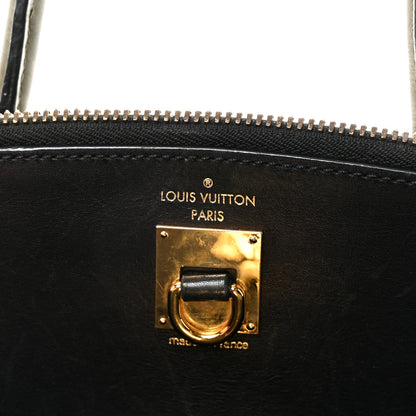 Louis Vuitton Calfskin City Steamer EW Kaki Blue Black 6 of 9