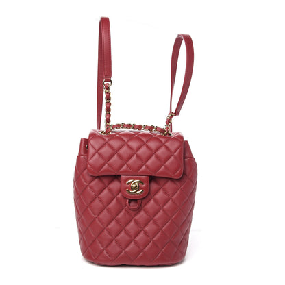 Chanel Calfskin Quilted Mini Urban Spirit Backpack Red 1 of 10