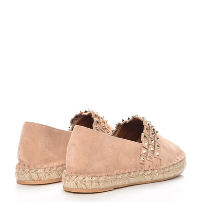 Valentino Garavani Suede Rockstud Fringed Espadrilles 40 Blush 4 of 9