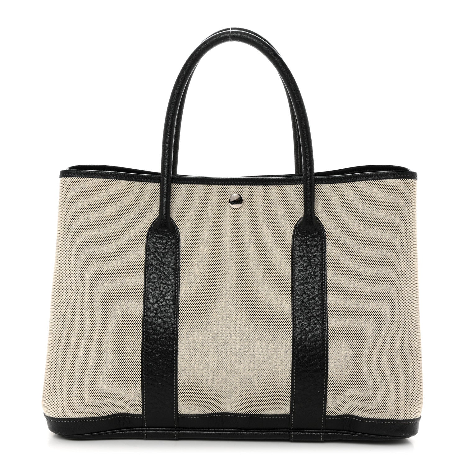 Hermes Toile Buffle Skipper Garden Party 36 MM Tote Black 1 of 12