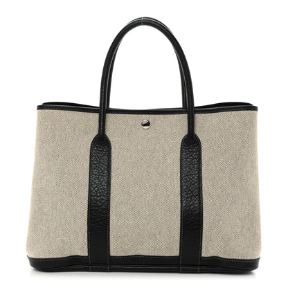 Hermes Toile Buffle Skipper Garden Party 36 MM Tote Black 1 of 12