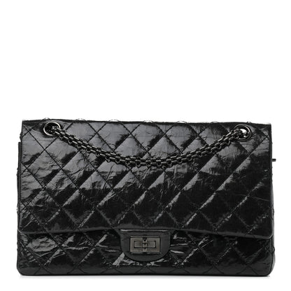 Chanel Glazed Calfskin Quilted 2.55 Reissue 226 Flap So Black 1 of 9