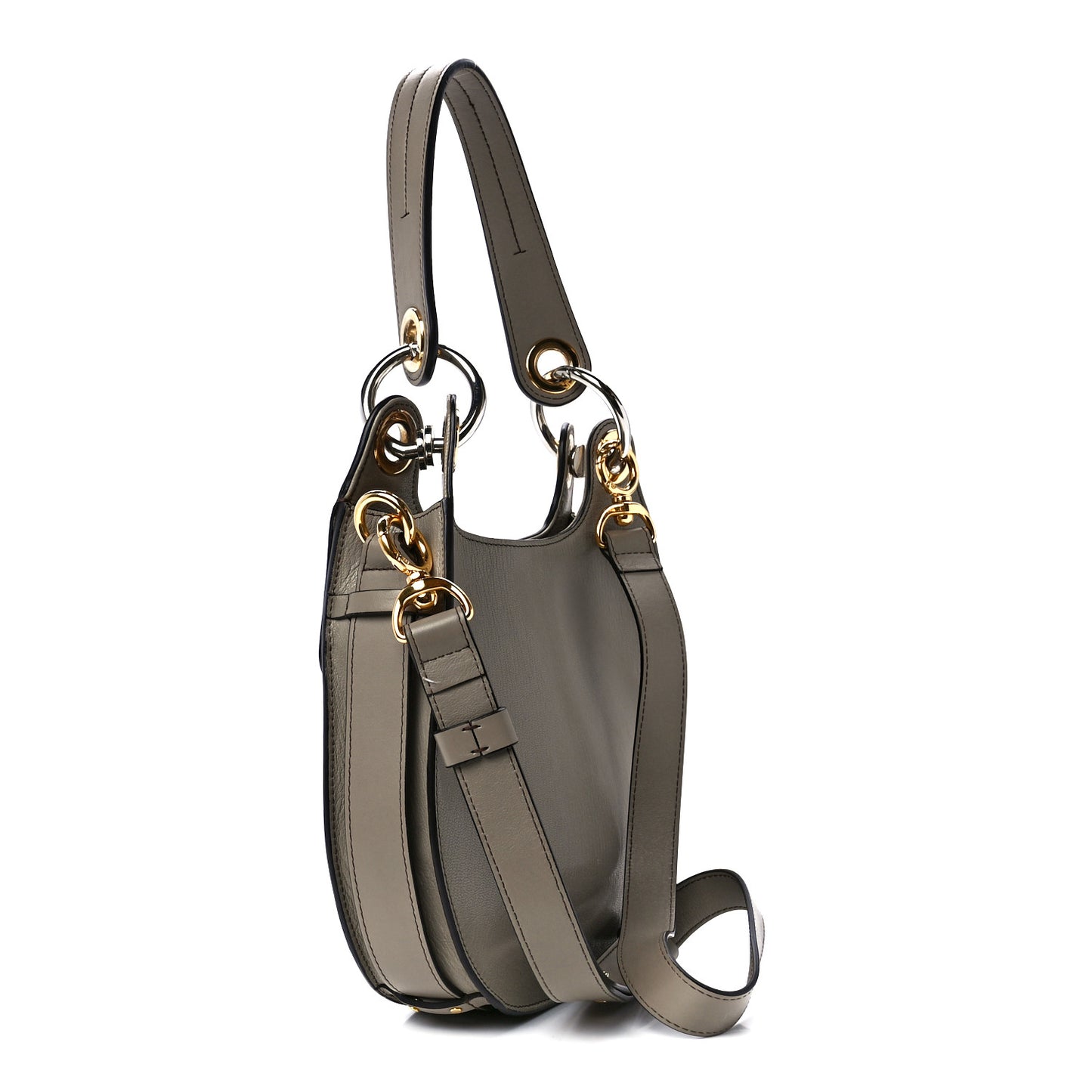 Calfskin Medium Tess Hobo Motty Grey
