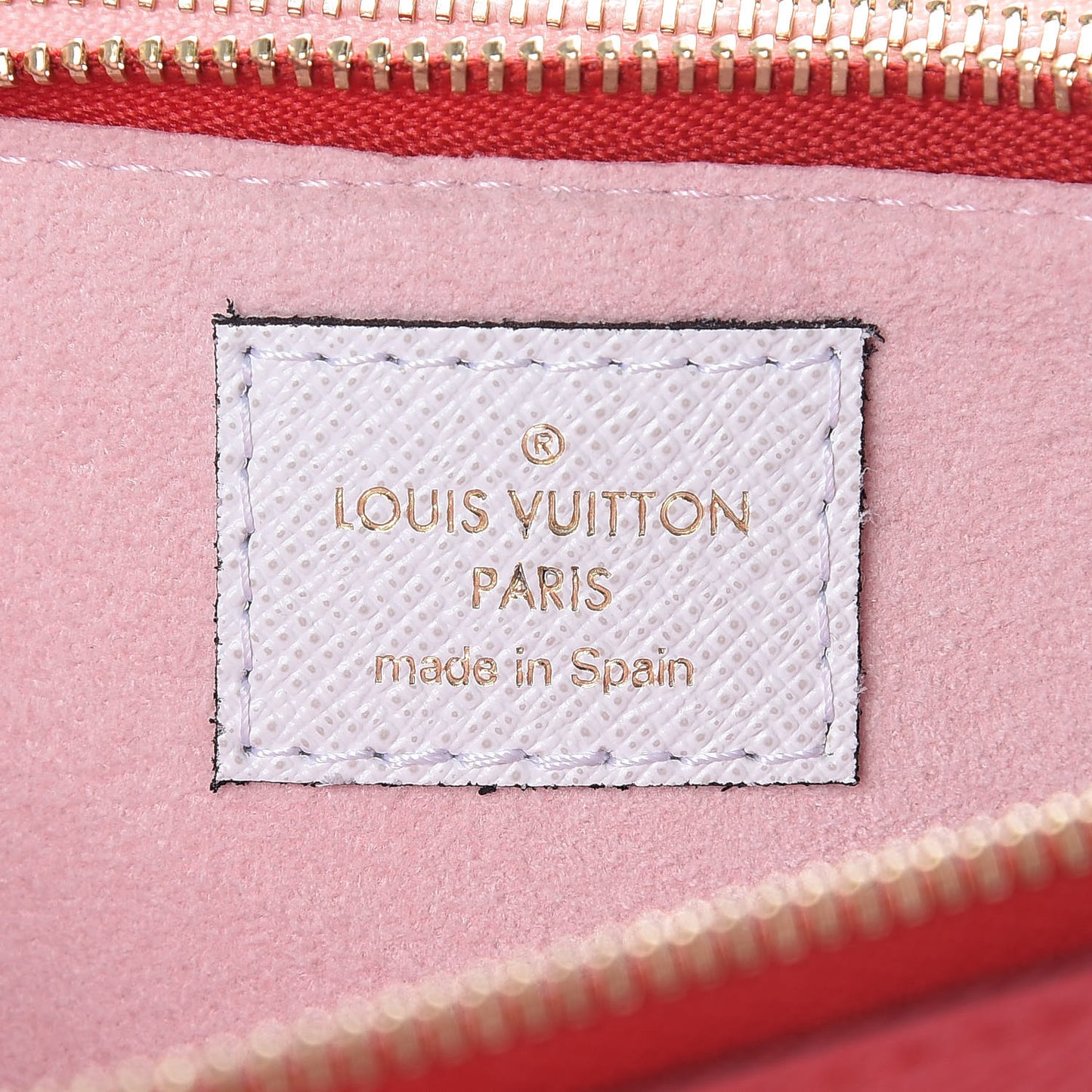 Monogram Giant Double Zip Pochette Rouge