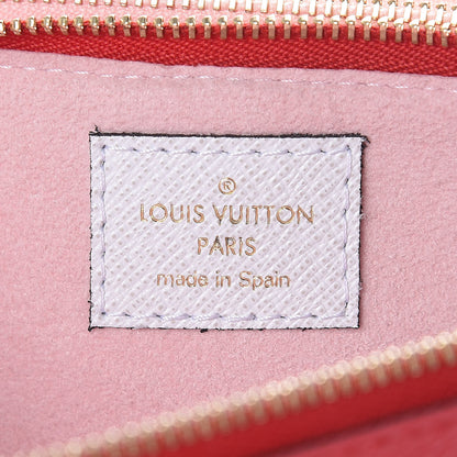 Louis Vuitton Monogram Giant Double Zip Pochette Rouge 7 of 10