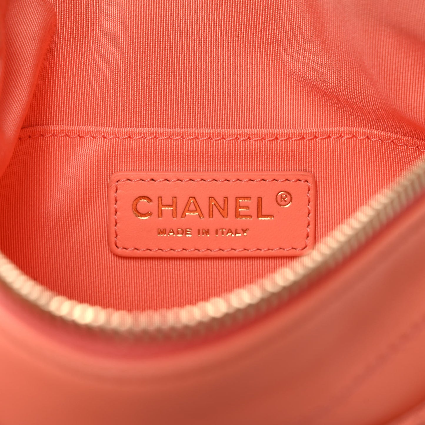 Lambskin Quilted Bi Waist Bag Fanny Pack Orange