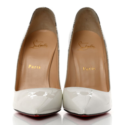 Christian Louboutin Patent Degrade Snakeskin Printed So Kate 120 Pumps 38 White Roccia 2 of 7