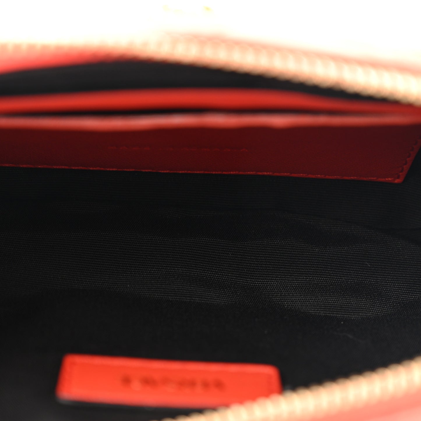 Nappa Quilted Tribute Icon Pouch Dark Orange