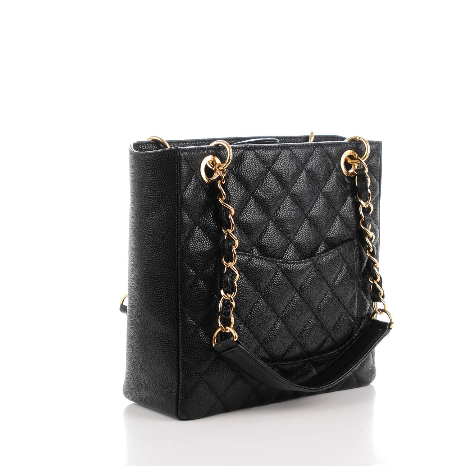 Chanel Caviar Quilted Petit Shopping Tote PST Black 3 of 7