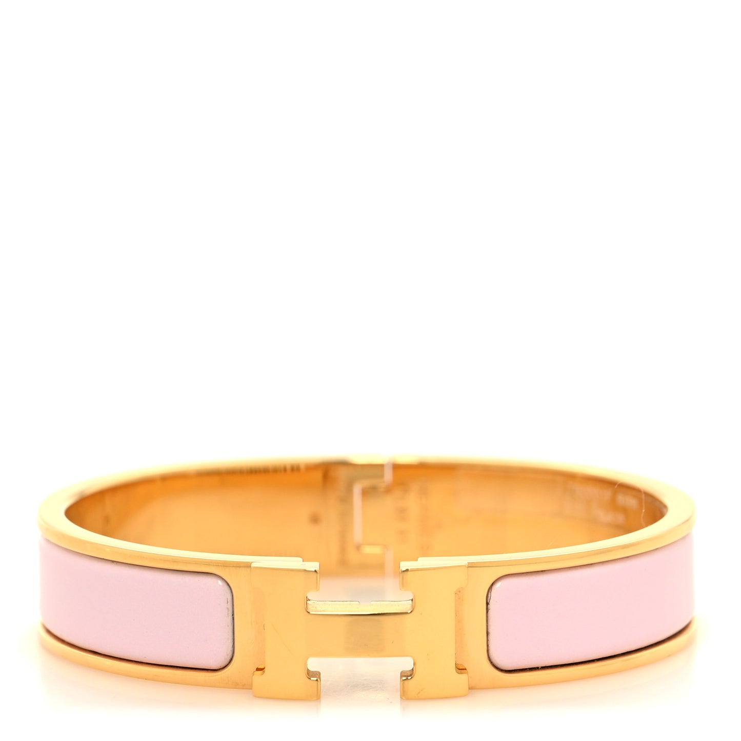 Enamel Narrow Clic Clac H Bracelet PM Rose Candeur