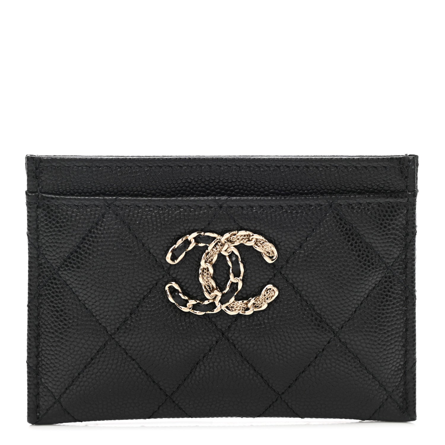 Chanel Caviar Quilted French New Wave Card Holder Black 1 of 9