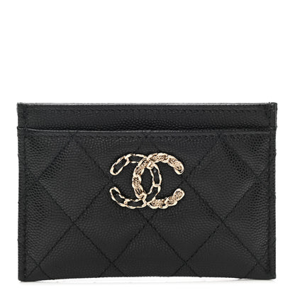 Chanel Caviar Quilted French New Wave Card Holder Black 1 of 9