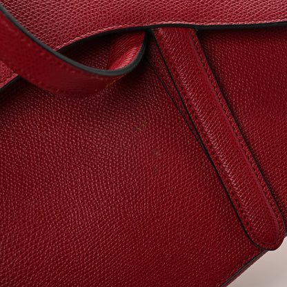 Christian Dior Grained Calfskin Saddle Bag Red 11 of 12