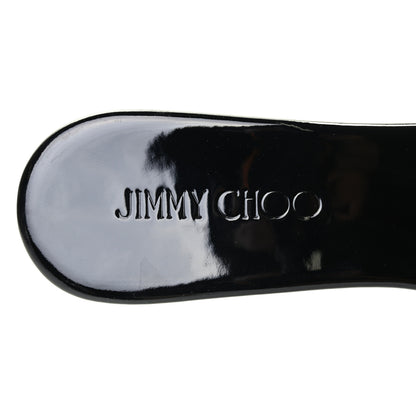 Jimmy Choo Patent Prima Cork Wedge Sandals 38 Black 6 of 8