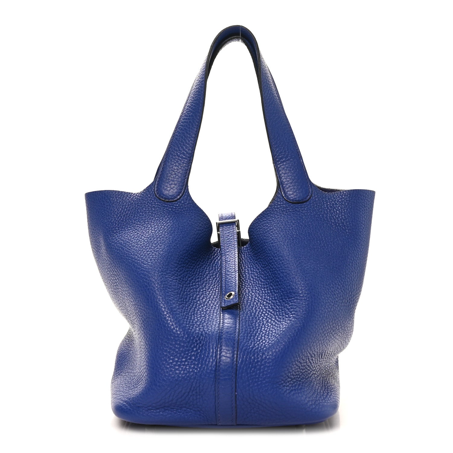 Hermes Taurillon Clemence Picotin Lock 22 MM Bleu Electrique 1 of 12