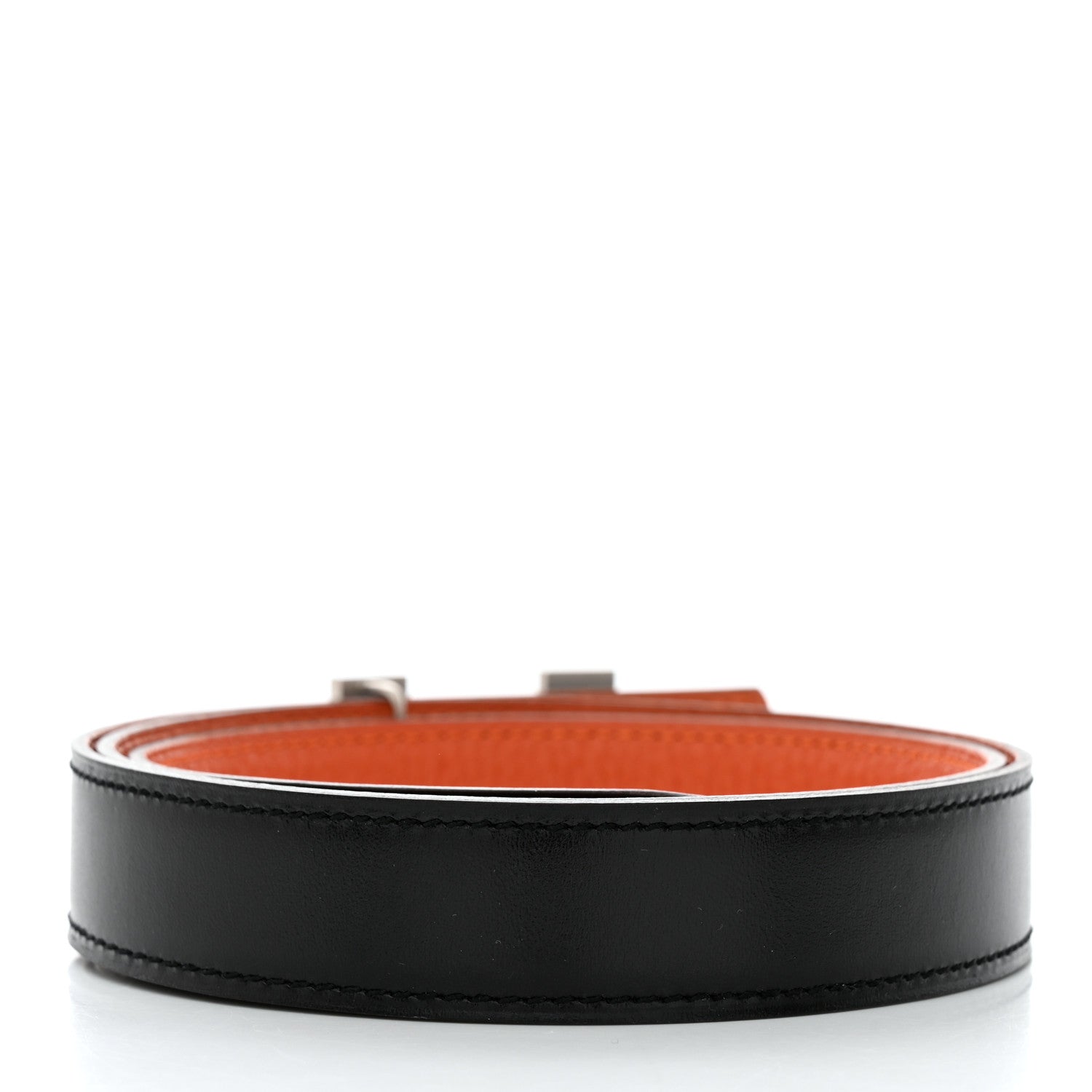 Hermes Box Togo 24mm Mini Constance H Belt 80 Black Orange 2 of 6