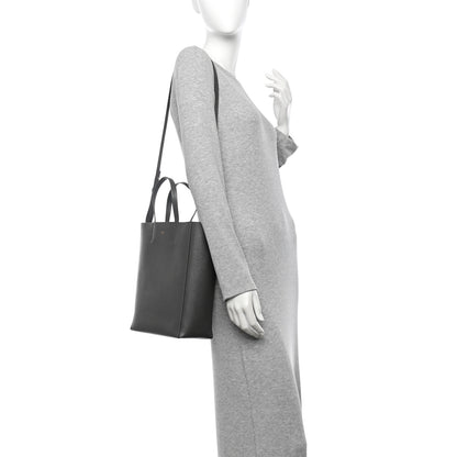 Celine Grained Calfskin Small Vertical Cabas Grey 2 of 11