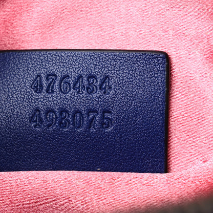 Gucci Velvet Matelasse GG Marmont Belt Bag 85 34 Cobalt Blue 7 of 10