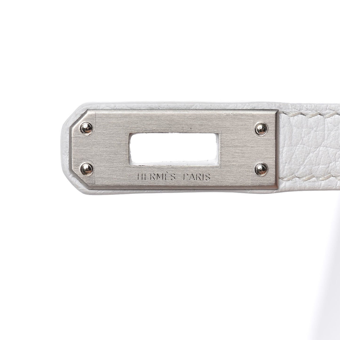 Taurillon Clemence Horseshoe Kelly Retourne 25 White Black