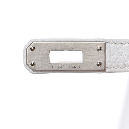 Hermes Taurillon Clemence Horseshoe Kelly Retourne 25 White Black 24 of 43