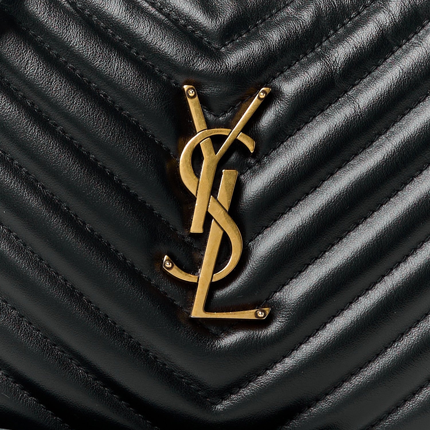 Saint Laurent Calfskin Matelasse Monogram Lou Camera Bag Black 8 of 13