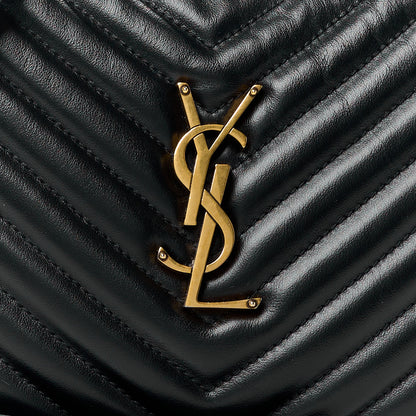 Saint Laurent Calfskin Matelasse Monogram Lou Camera Bag Black 8 of 13