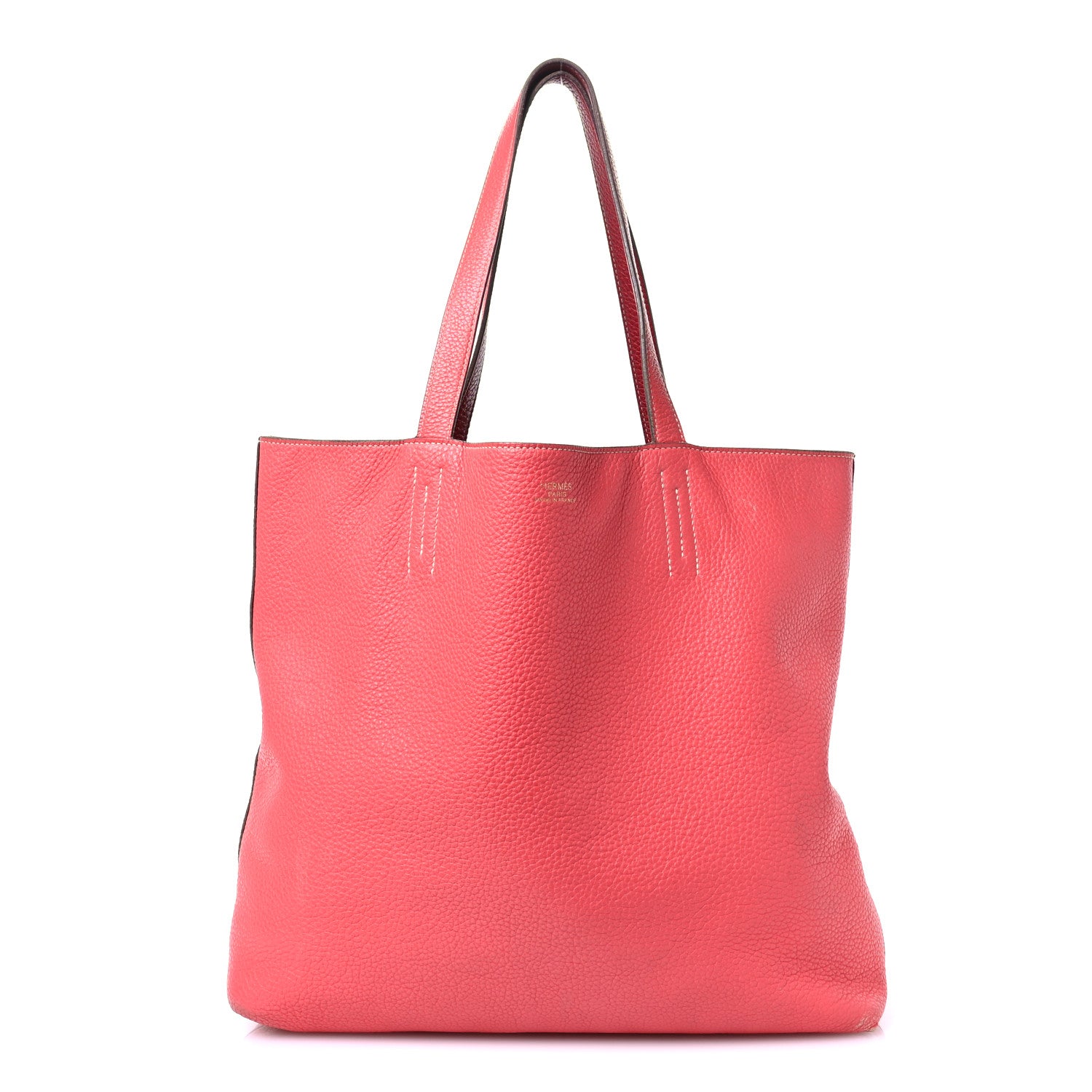 Hermes Taurillon Clemence Double Sens Reversible Tote 36 Rubis Bougainvillea 1 of 18