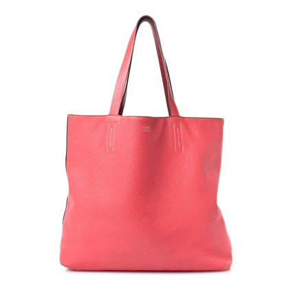 Hermes Taurillon Clemence Double Sens Reversible Tote 36 Rubis Bougainvillea 1 of 18