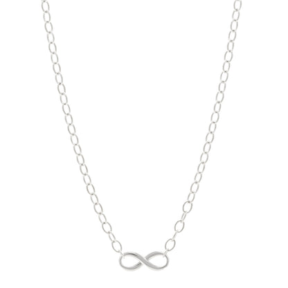 Tiffany Sterling Silver Narrow Infinity Link Necklace 1 of 5