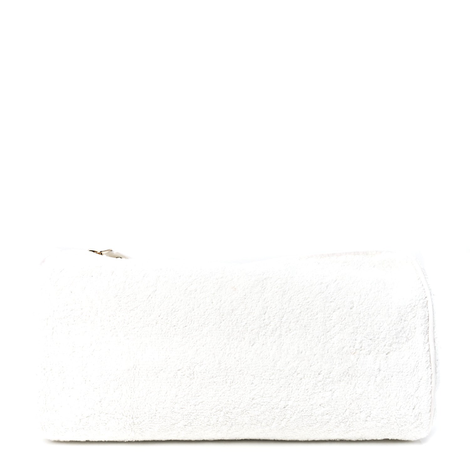 Chanel Terry Cloth Raffia CC Logo Thong Sandals 38 White 10 of 17
